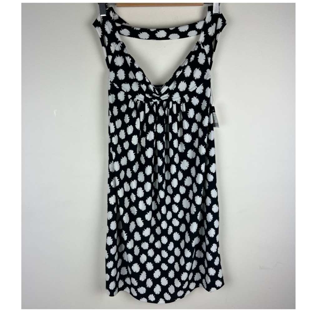 Norma Kamala | Sweetheart Halter Neck Babydoll Mini Dress Black & White | XS